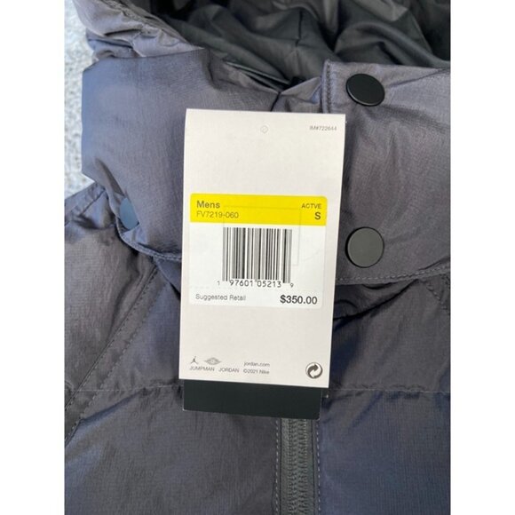Air Jordan Therma-Fit Down Jacket Size Small Men Anthracite Full-Zip FV7219-060 - Picture 8 of 10